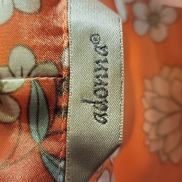 Adonna Silky Floral Pink Robe Size Large - Picture 6 of 6